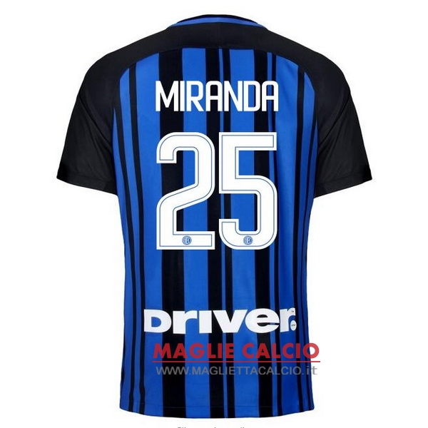 nuova maglietta inter milan 2017-2018 miranda 25 prima